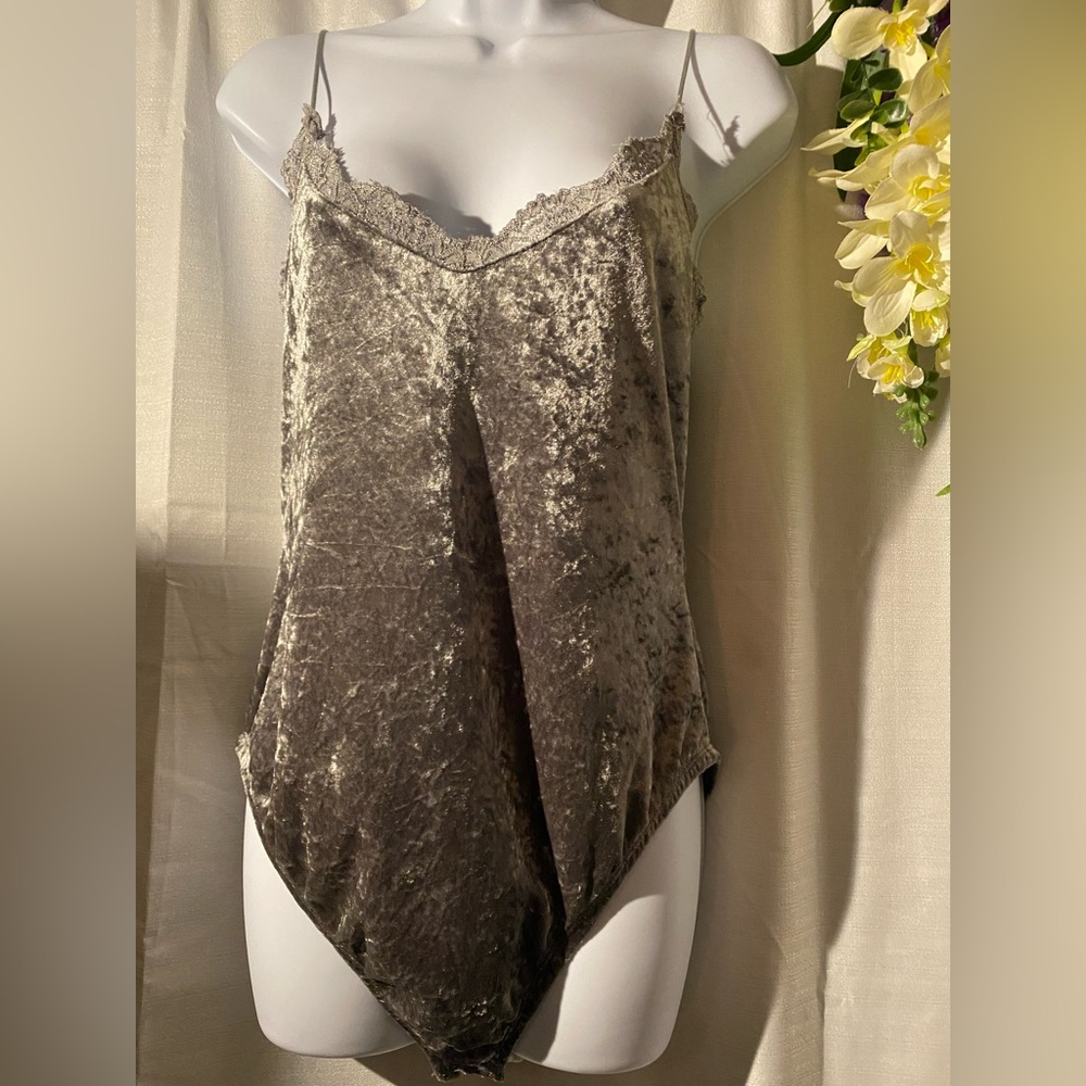 Velvet Body Suit - Sz L - EUC - Bluenotes